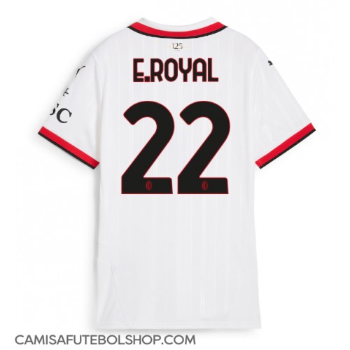 Camisa de time de futebol AC Milan Emerson Royal #22 Replicas 2º Equipamento Feminina 2024-25 Manga Curta